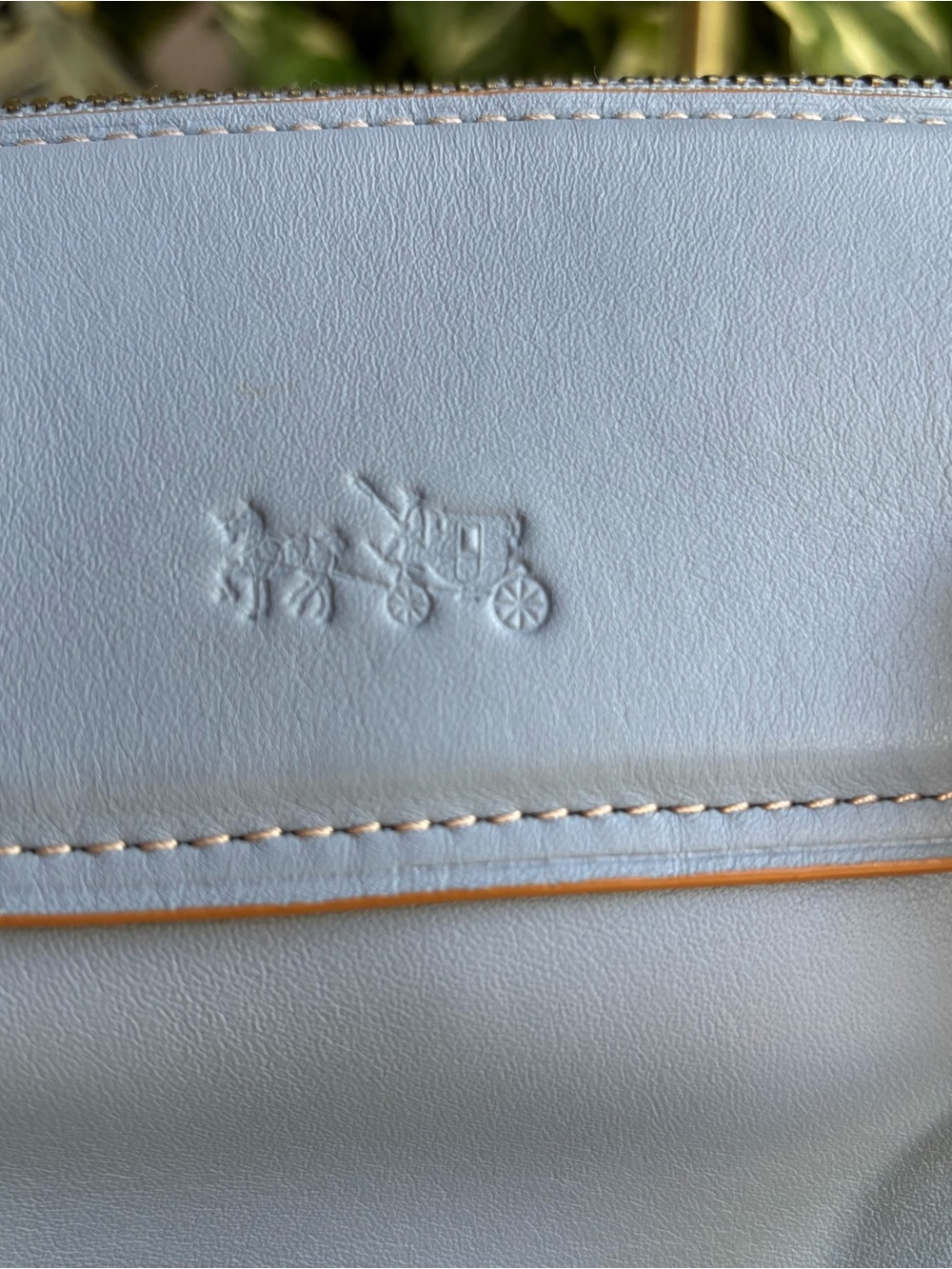 Coach Ace Satchel Cornflower Blue Leather - Picture 9 of 12